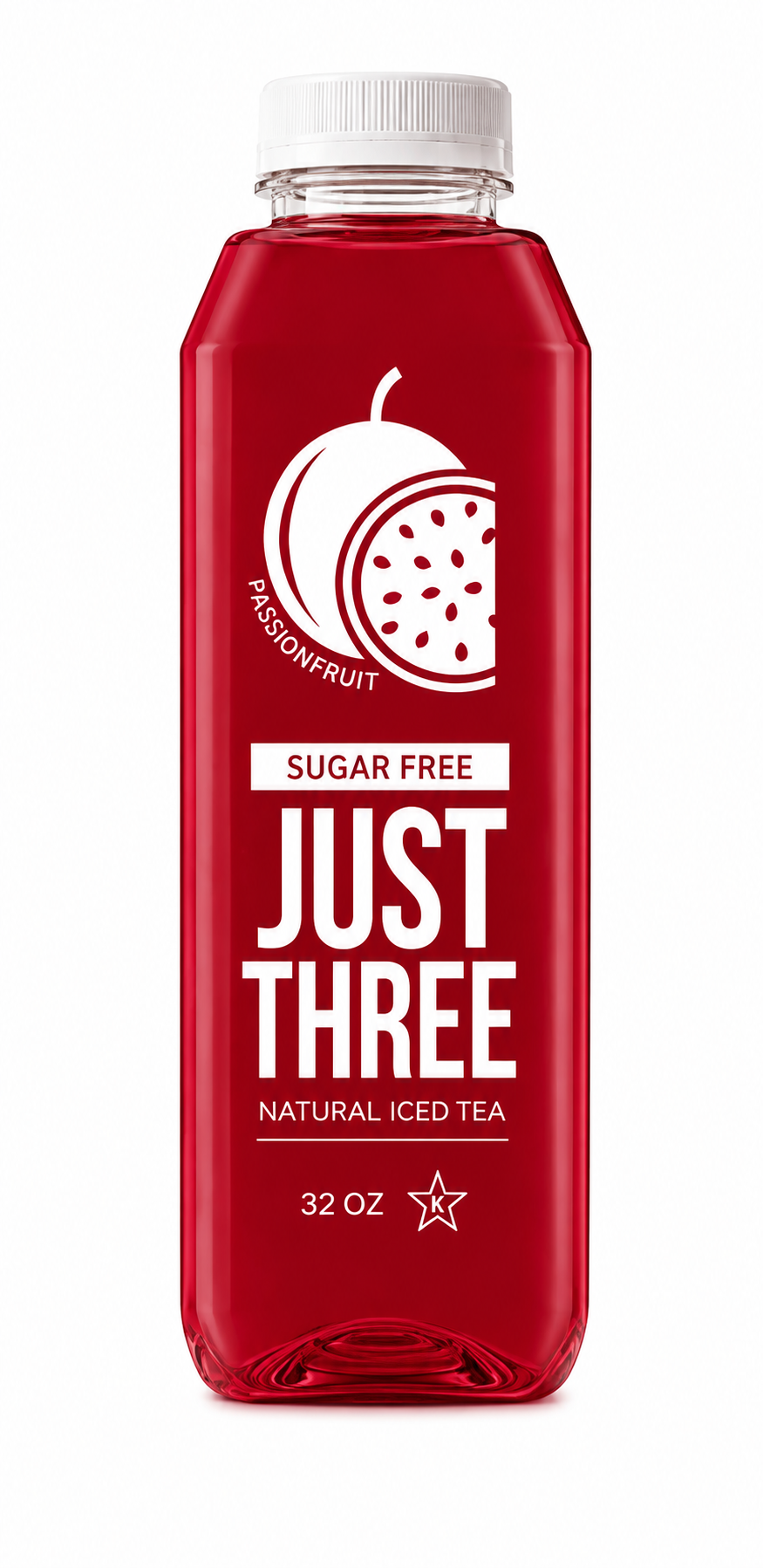 Just Three Sugar Free Iced Tea Passionfruit 32 fl oz