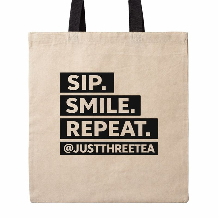 Just Three Tea Canvas Tote Bag