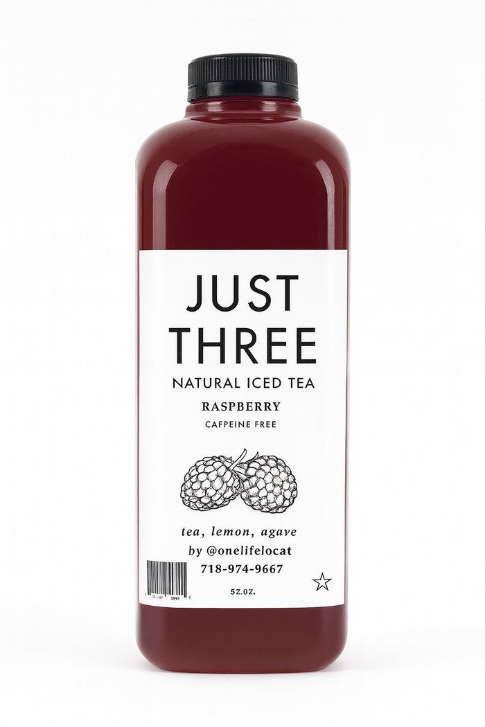 Just Three Natural Iced Tea Raspberry 32 fl oz