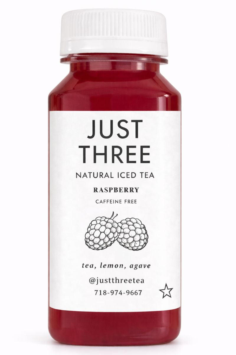 Just Three Natural Iced Tea Raspberry 24 Mini Bottles