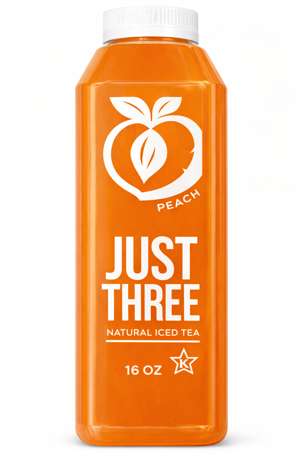 Just Three Natural Iced Tea Peach 16 fl oz