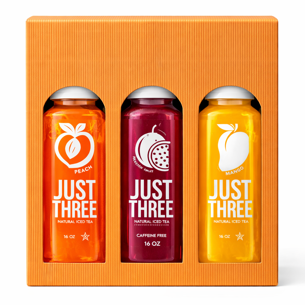Just Three Natural Iced Tea 16 oz 3 Pack
