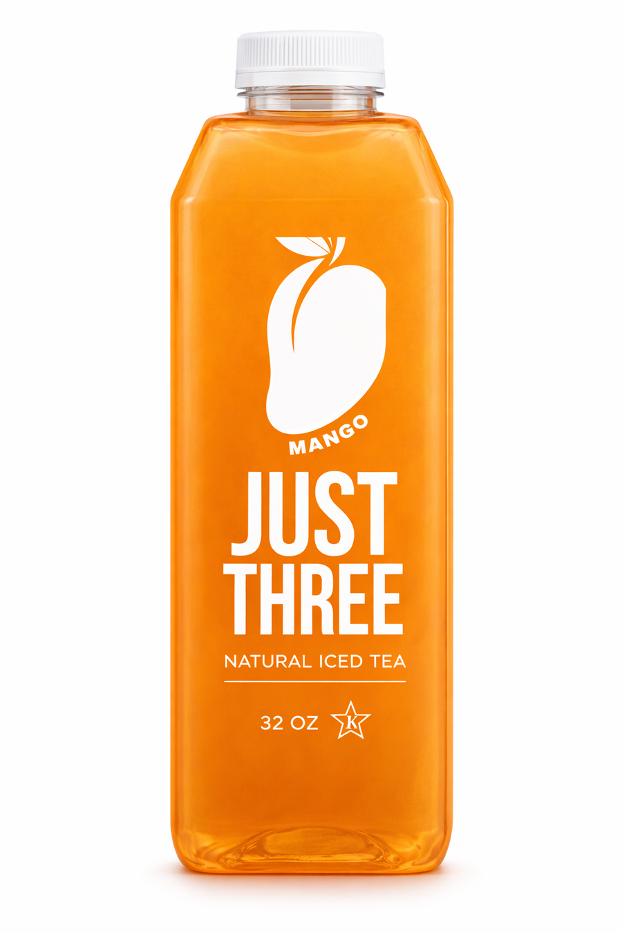 Just Three Natural Iced Tea Mango 32 fl oz