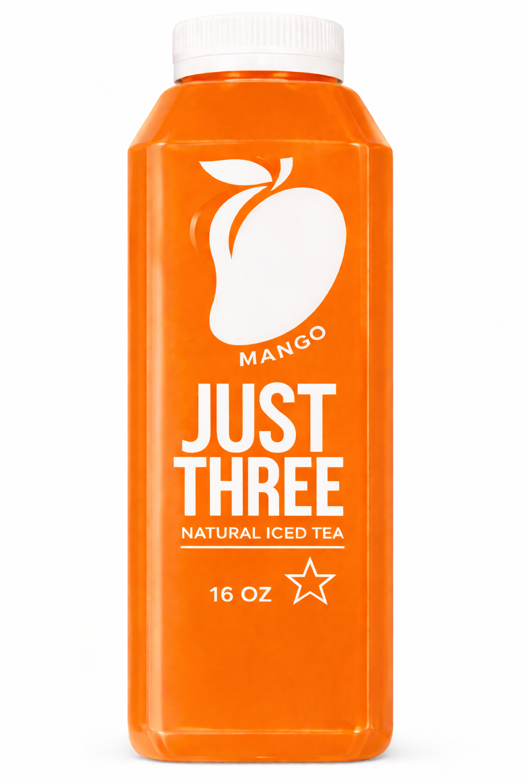 Just Three Natural Iced Tea Mango 16 fl oz