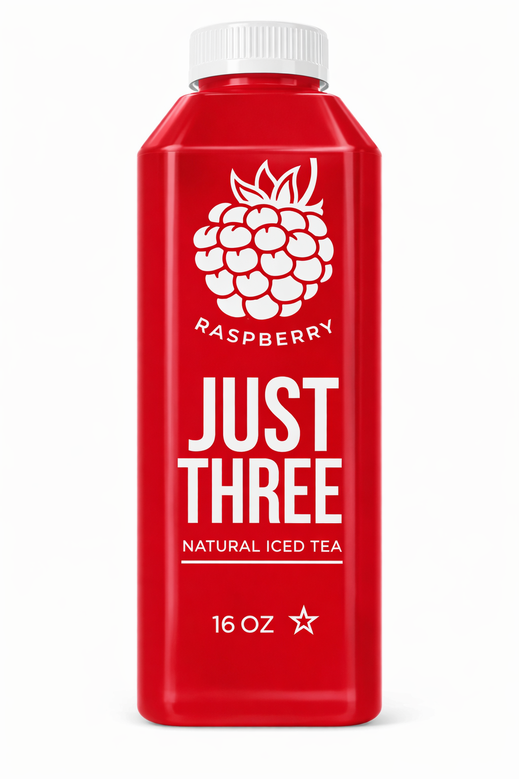 Just Three Natural Iced Tea Raspberry 16 fl oz