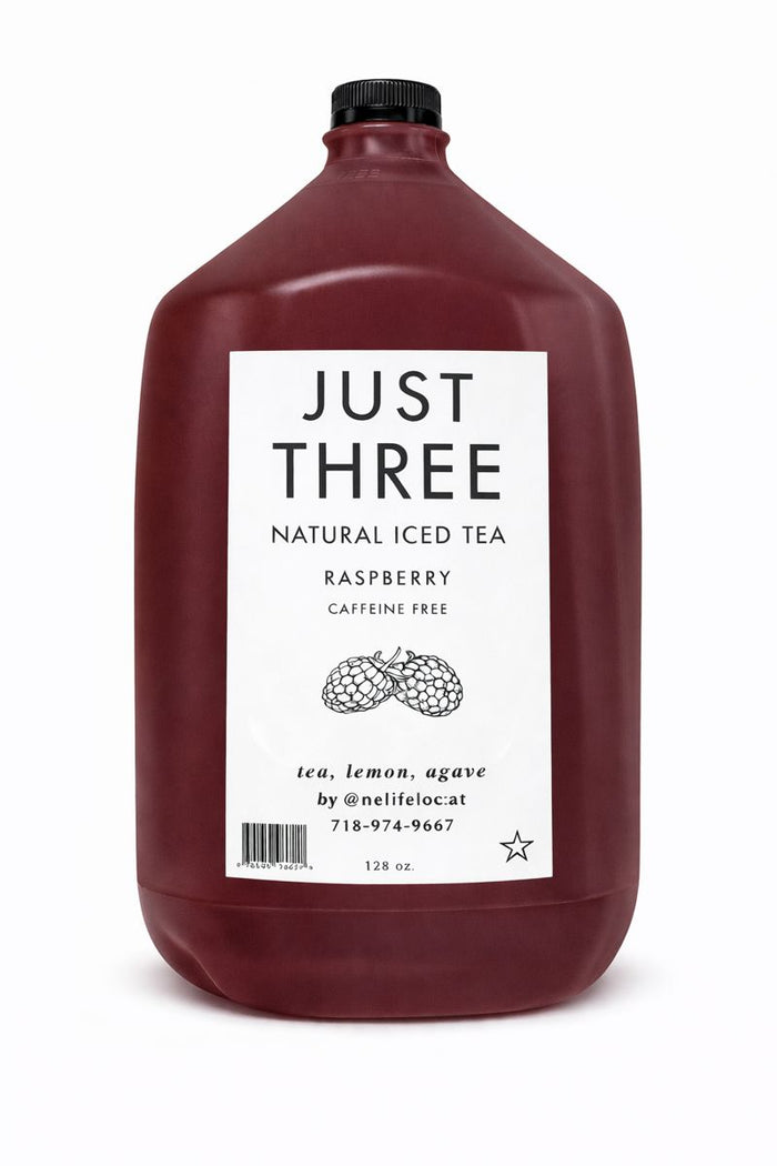 Just Three Natural Iced Tea Raspberry 128 oz