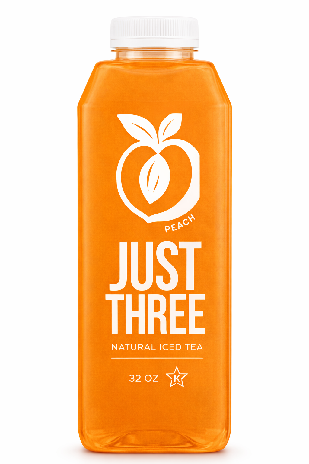 Just Three Natural Iced Tea Peach 32 fl oz