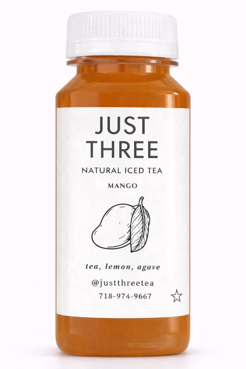 Just Three Natural Iced Tea Mango 24 Mini Bottles