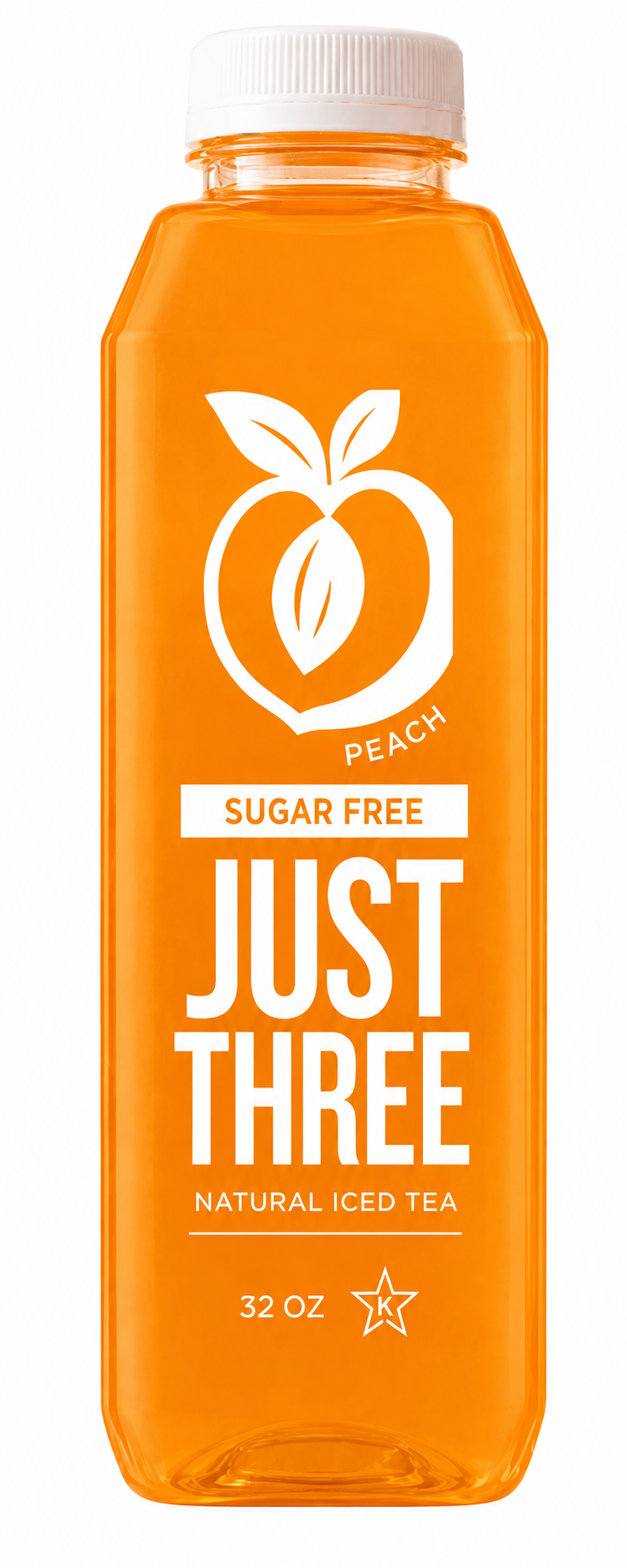 Just Three Sugar Free Iced Tea Peach 32 fl oz