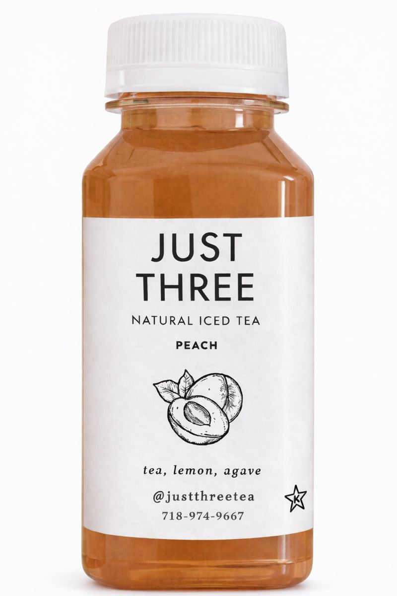 Just Three Natural Iced Tea Peach 24 Mini Bottles
